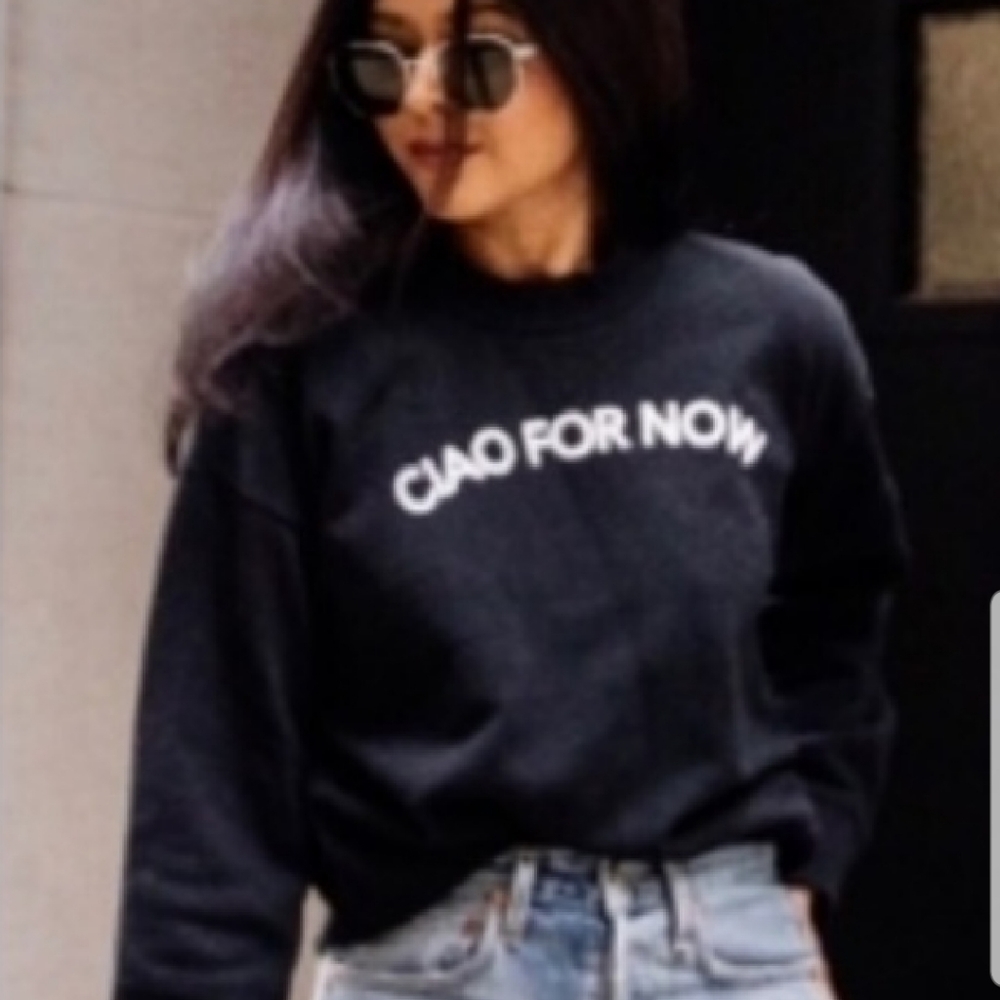 Madewell Ciao For Now Mockneck Sweatshirt Nwt